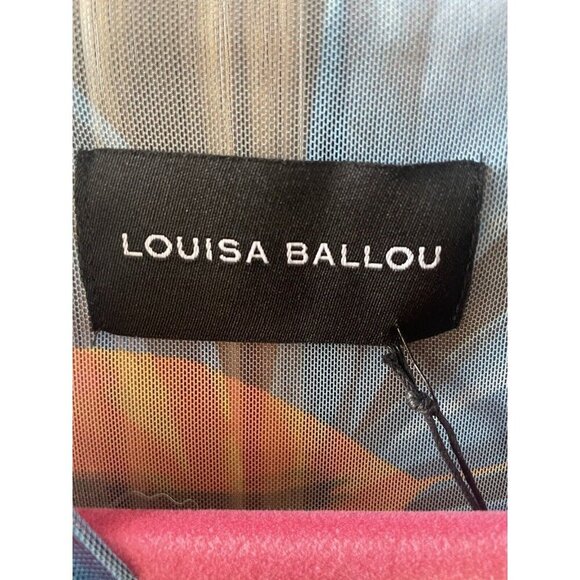 NWT Louisa Ballou Heatwave Mesh 90's Y2K Blue Orange Mini Dress Size Small - Picture 10 of 11